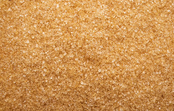 Demerara sugar close-up shot